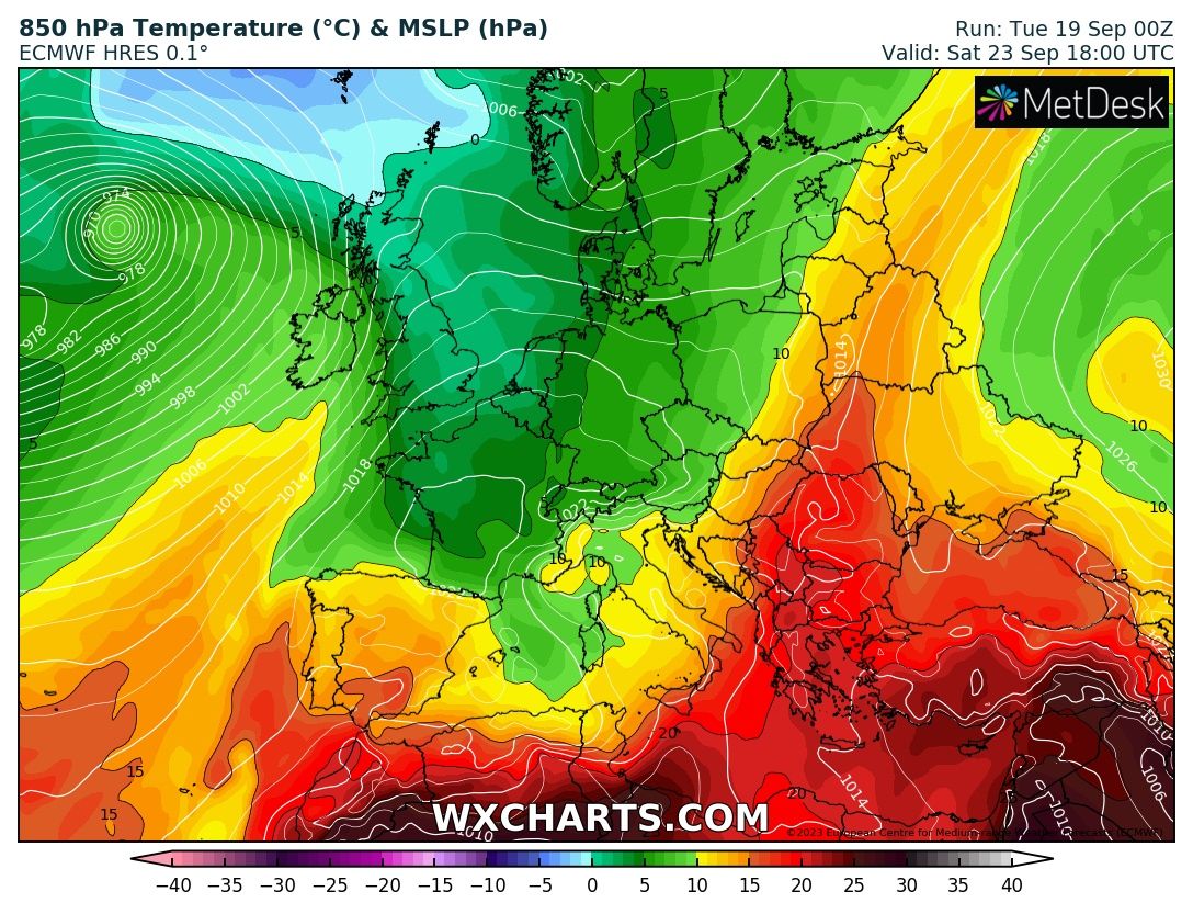 Une langue d'air frais va circuler sur la France. L'automne va donc s'inviter entre Champagne-Ardenne, Lorraine et Alsace !