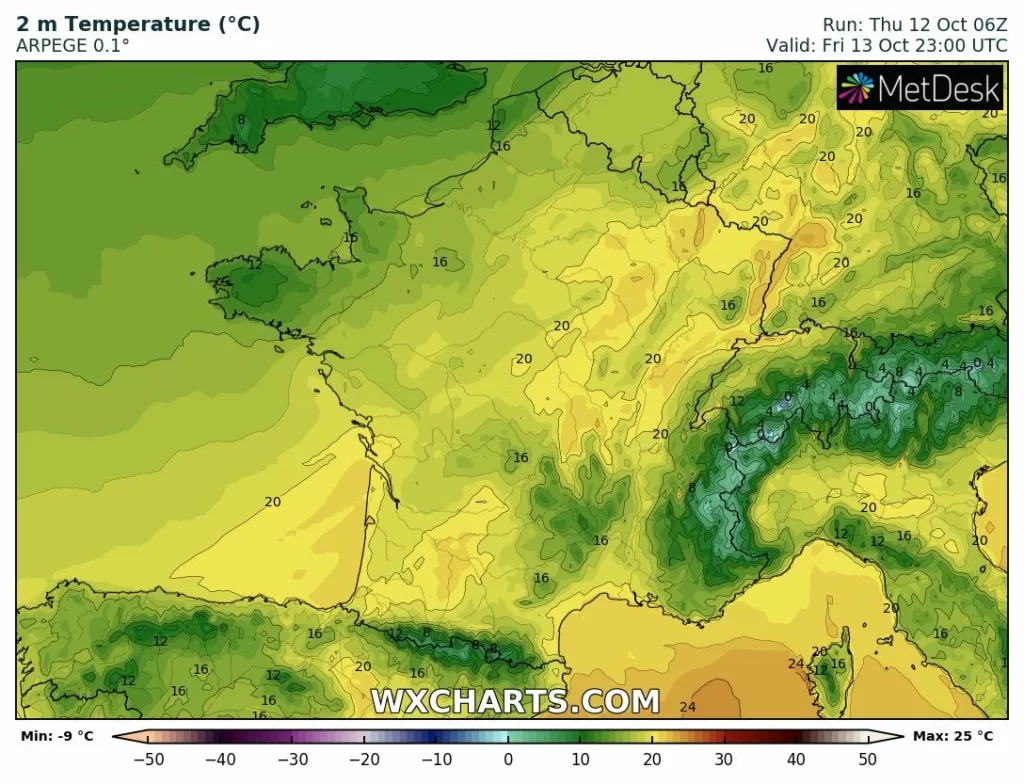 Une nuit tropicale est possible entre vendredi et samedi. 