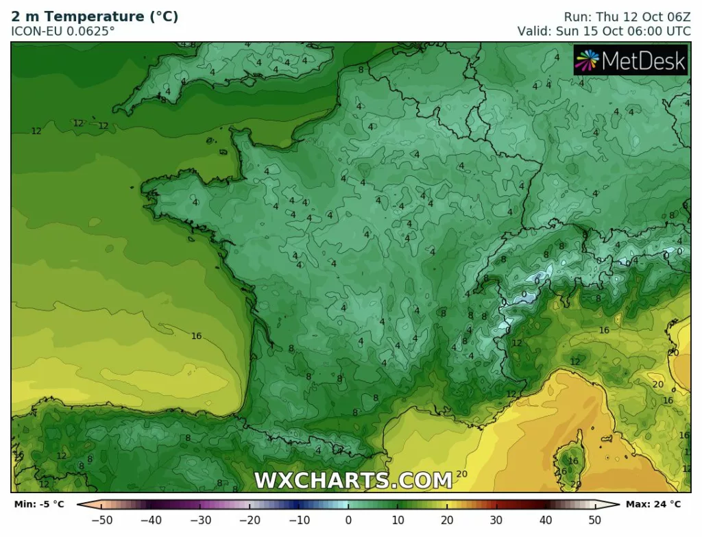 Dimanche matin, des gelées blanches sont annoncées.