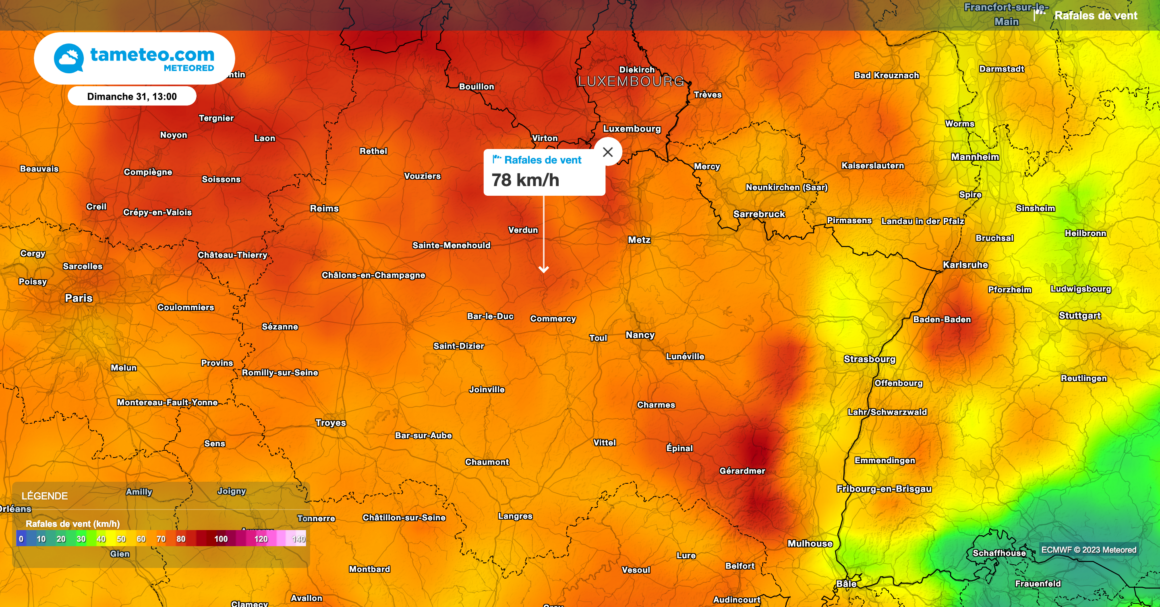 coup de vent en Alsace Champagne-Ardenne et Lorraine